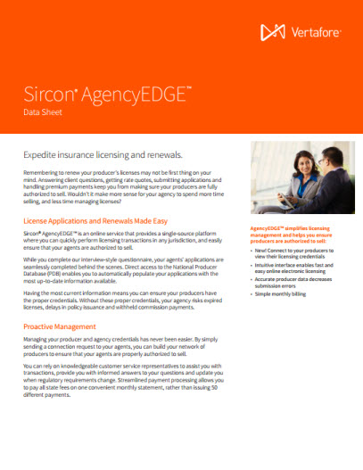 Sircon AgencyEDGE Data Sheet